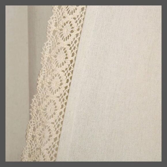 Lush Decor - 108"x54" Rosalie Rod Pocket Light Filtering Window Ivory - Picture 3 of 4